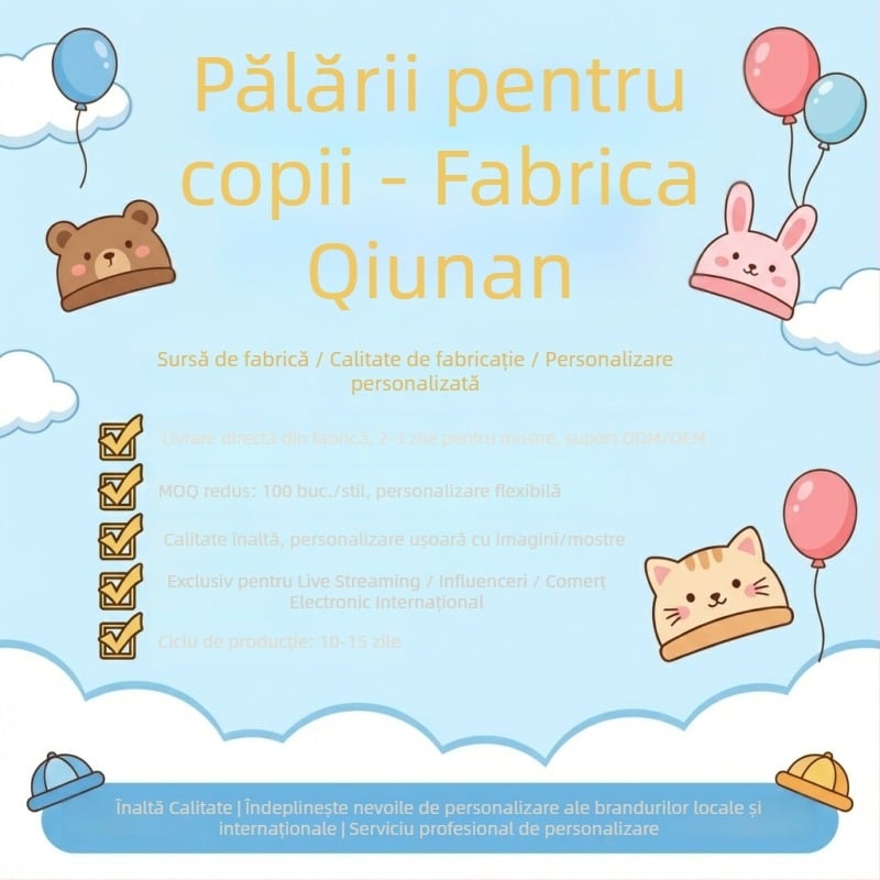 Pălării pentru copii pentru soare și protecție UV: pălărie din paie, pălărie de pescar, pălărie cu vârf deschis, pălărie cu vizor, șapcă baseball
