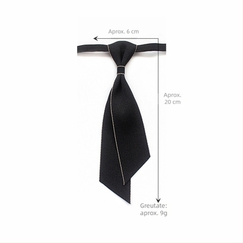 Papion unisex pentru uniforme de hotel și bancă; deja legat, accesoriu pentru guler pentru cămășile albe.