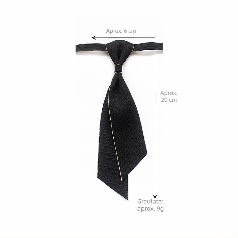 Papion unisex pentru uniforme de hotel și bancă; deja legat, accesoriu pentru guler pentru cămășile albe.