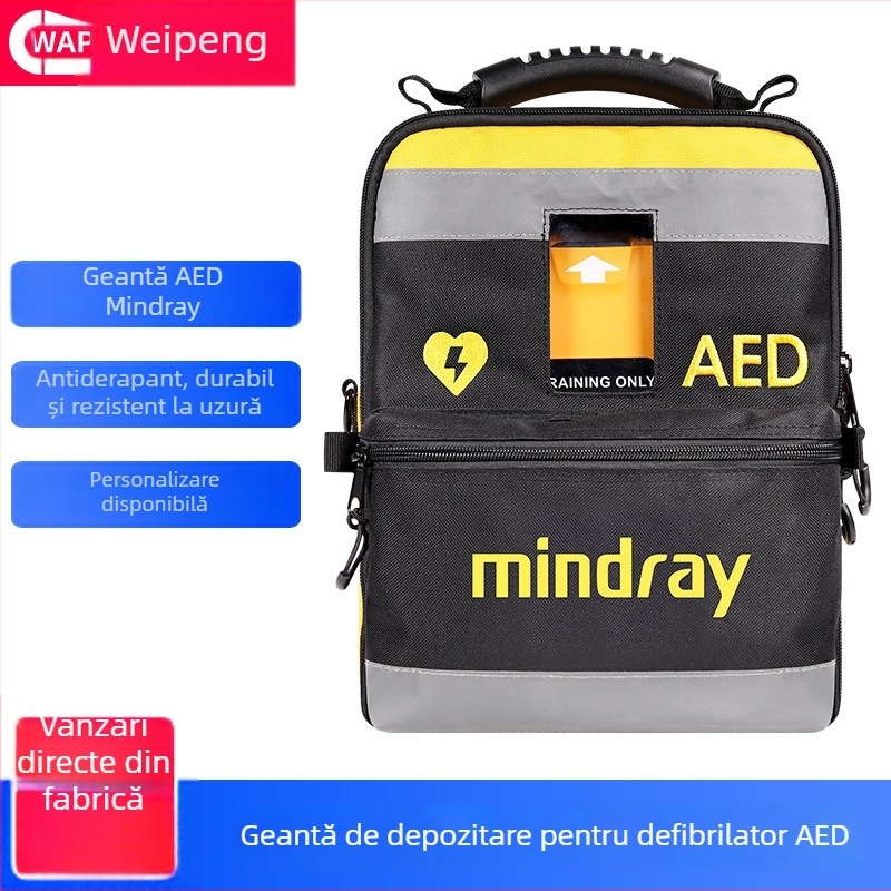 Rucsac pentru defibrilator AED și kit de prim ajutor, geantă portabilă pentru instrumente, compatibil cu modelul 120MC