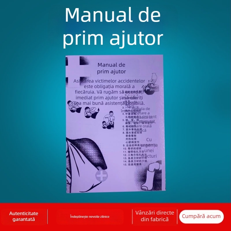 Chi-aid Subang 01 Manual de prim ajutor cu cunoștințe de siguranță în situații de urgență și accesorii pentru trusa de prim ajutor