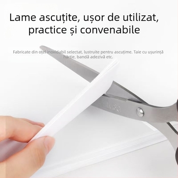 Foarfece N2248.49 pentru birou și uz casnic, sigure pentru hobbyuri, bucătărie și igienă, foarfece pentru tăiat hârtie, economie de efort, dimensiuni mari și medii
