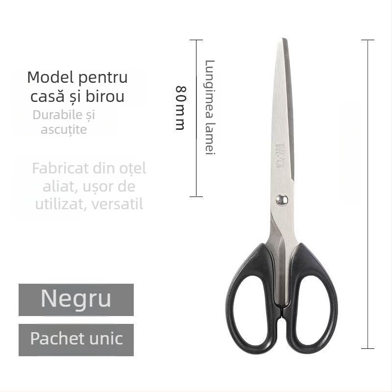 Foarfece N2248.49 pentru birou și uz casnic, sigure pentru hobbyuri, bucătărie și igienă, foarfece pentru tăiat hârtie, economie de efort, dimensiuni mari și medii