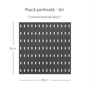 Panou perforat montaj fără găuri – etajeră de perete pentru baie, dormitor și bucătărie.