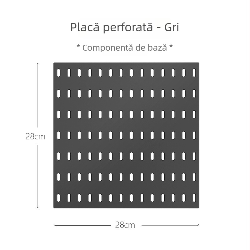 Panou perforat montaj fără găuri – etajeră de perete pentru baie, dormitor și bucătărie.