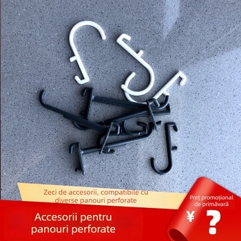 Set de accesorii pentru pegboard — Clips DIY pentru polițe, fără găuri, organizare pe perete pentru bucătărie