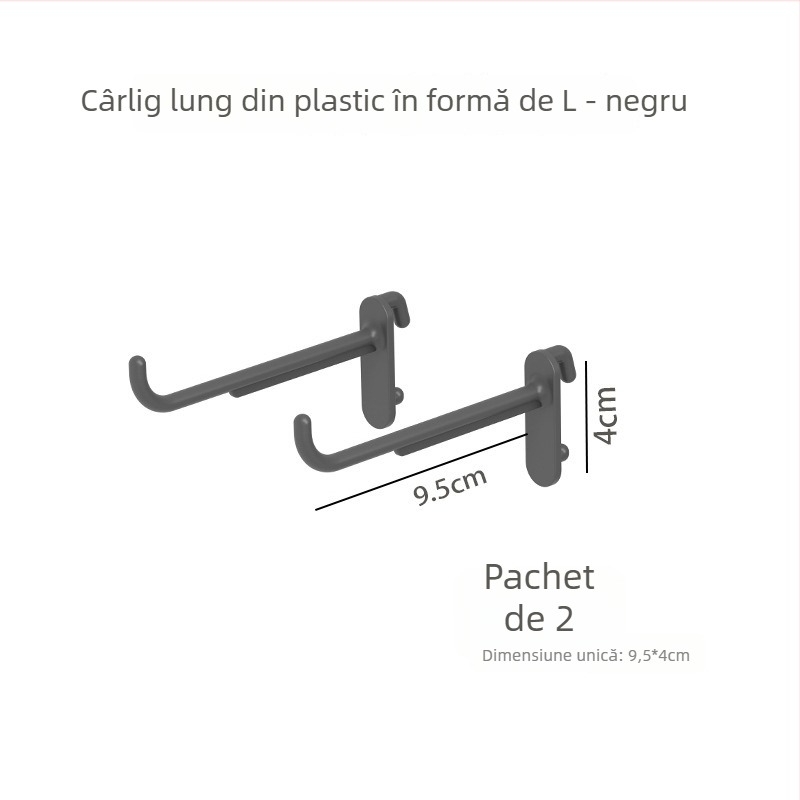 Set de accesorii pentru pegboard — Clips DIY pentru polițe, fără găuri, organizare pe perete pentru bucătărie