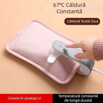 Sticlă electrică pentru apă caldă, încărcabilă, cu separare apă-electricitate, protecție la explozie, husă din flanel îngroșat, Tao Wantong, certificat 3C