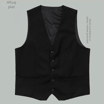 Vesta bărbați slim-fit, stil coreean, vestă de costum pentru evenimente formale și nunți