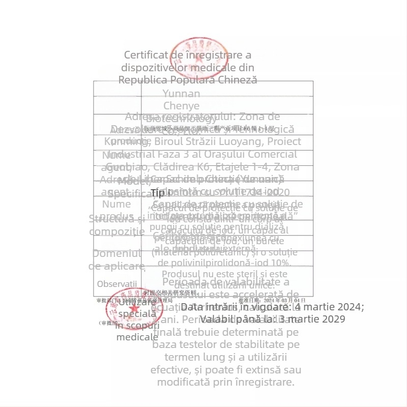 Morning Industry Capac medical cu iod povidon pentru dializă peritoneală