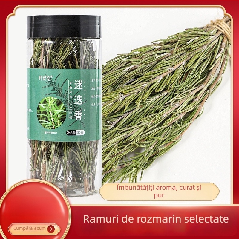 Ramuri uscate de rozmarin pentru grătar și coacere, aromă de vin roșu, ingrediente uscate pentru bucătărie occidentală, condiment pentru friptură de vită la tigaie