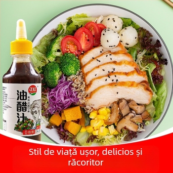 Dressing cu ulei roșu și oțet, 280 g – sos pentru salate de legume, ușor, condimente speciale pentru utilizare comercială