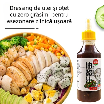 Dressing cu ulei roșu și oțet, 280 g – sos pentru salate de legume, ușor, condimente speciale pentru utilizare comercială