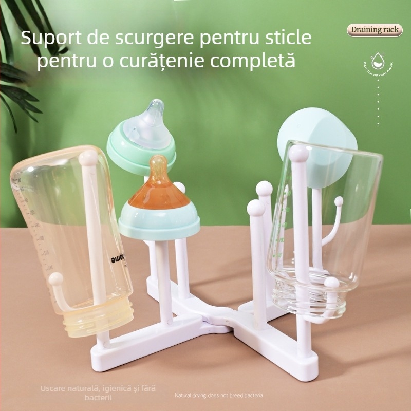 Suport pliabil de uscare pentru sticle și cești, organizator multifuncțional pentru baie și bucătărie