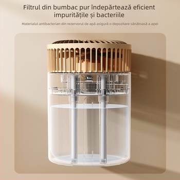 Ventilator USB Mini pentru birou cu umidificator cu ceață de apă