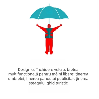 Umbrelă de soare cu design creativ, protecție UV UPF peste 40, tip rucsac, pentru cules ceai, pescuit și fotografie; 8 brațe din fibră, deschidere semi-automat, mâner din plastic