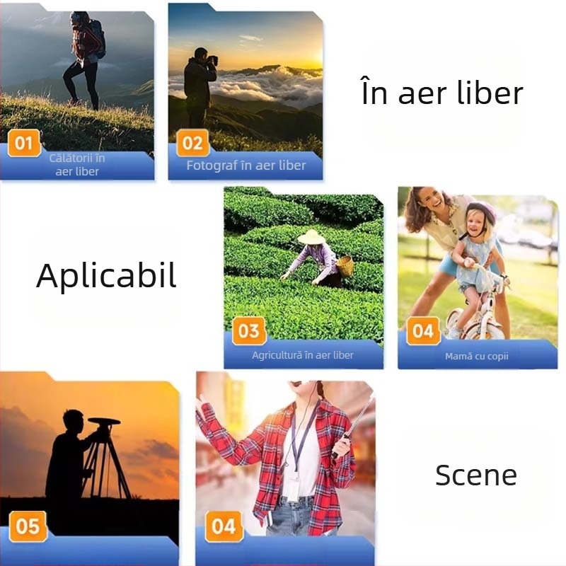 Umbrelă de soare cu design creativ, protecție UV UPF peste 40, tip rucsac, pentru cules ceai, pescuit și fotografie; 8 brațe din fibră, deschidere semi-automat, mâner din plastic