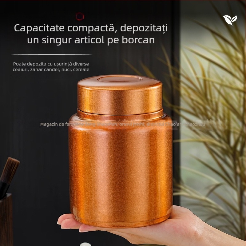304 oțel inoxidabil, borcan pentru ceai cu capac etanș, borcan pentru coajă de mandarină, recipient pentru depozitare a alimentelor, borcan pentru ceai comprimat, capacitate mare