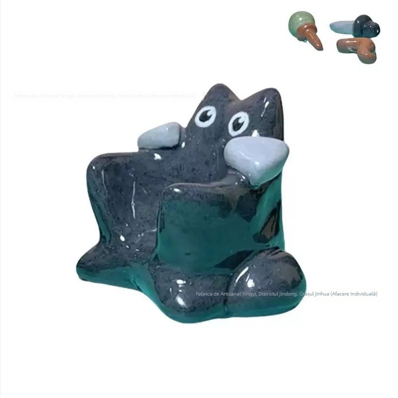 Ornament 3D cu pisică neagră - portabil, drăguț și practic