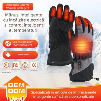 Mănuși încălzite pe baterie, impermeabile, pentru iarnă, ciclism și drumeții, controlul temperaturii