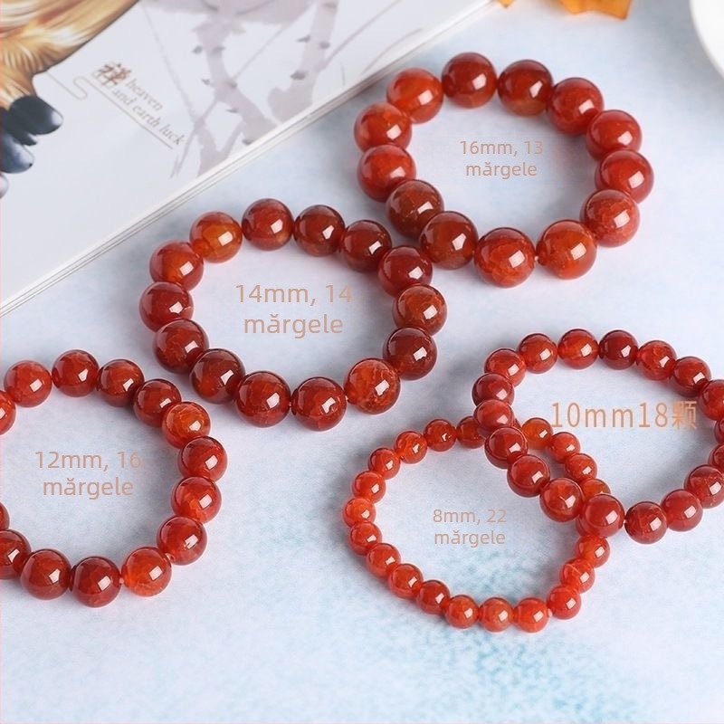 Perle naturale de agată cu model Dragon Roșu, mărgele rotunde cu model Ice Flower Dragon pentru brățară, mărgele tip baril cu solzi de dragon și sânge de fenix, accesorii pentru mână