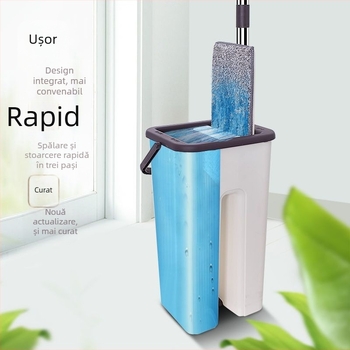 Mop plat fără atingere manuală pentru uz casnic, curățare uscată și umedă