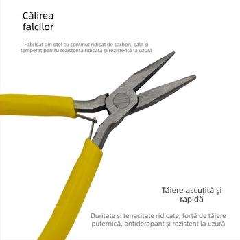 Clește mini de 5 inch, vârf ascuțit, fără dinți și fără lamă, unelte DIY pentru bijuterii