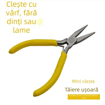 Clește mini de 5 inch, vârf ascuțit, fără dinți și fără lamă, unelte DIY pentru bijuterii