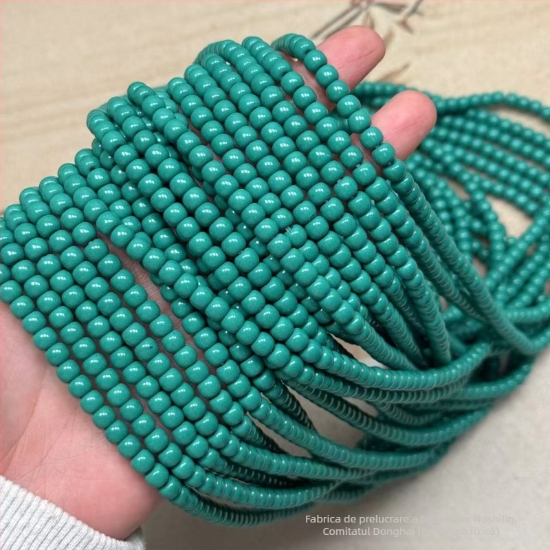 Mărgele de magnezit turcoaz, verde-pin, stil vechi, mărgele semi-finisate pentru bijuterii DIY și accesorii budiste