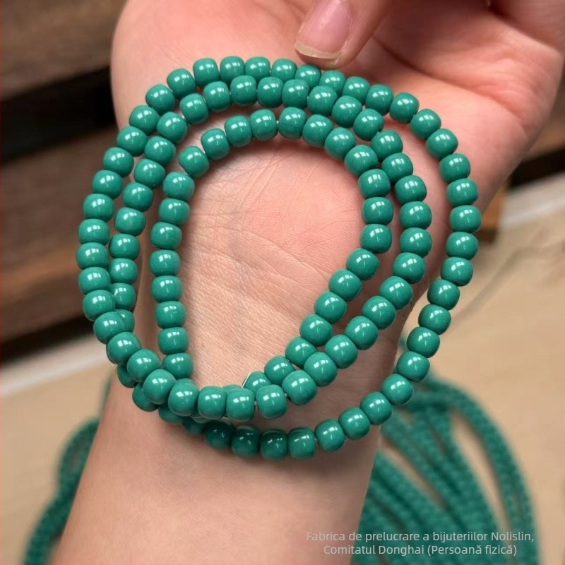 Mărgele de magnezit turcoaz, verde-pin, stil vechi, mărgele semi-finisate pentru bijuterii DIY și accesorii budiste