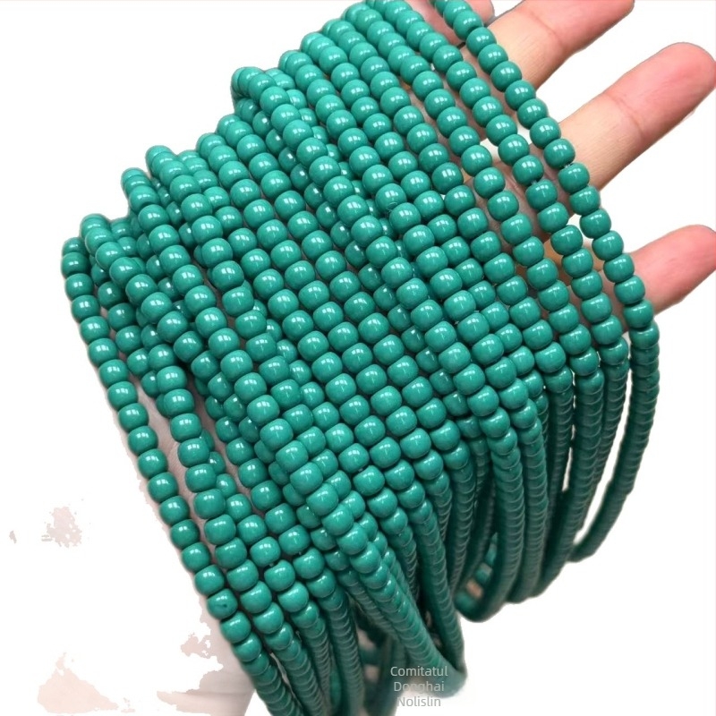 Mărgele de magnezit turcoaz, verde-pin, stil vechi, mărgele semi-finisate pentru bijuterii DIY și accesorii budiste