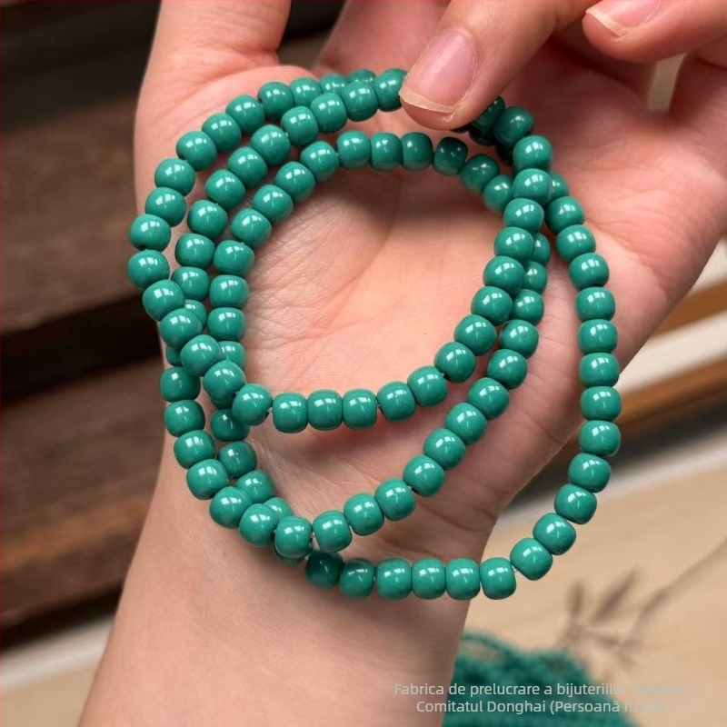 Mărgele de magnezit turcoaz, verde-pin, stil vechi, mărgele semi-finisate pentru bijuterii DIY și accesorii budiste
