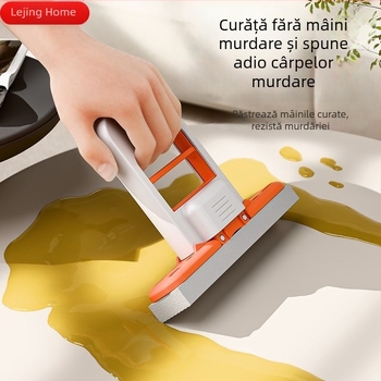 Mop mini pentru bucătărie cu burete, mâner manevrabil, absorbant pentru curățare