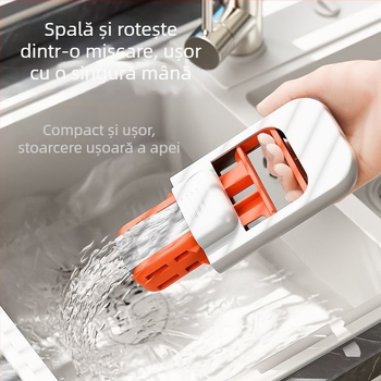 Mop mini pentru bucătărie cu burete, mâner manevrabil, absorbant pentru curățare