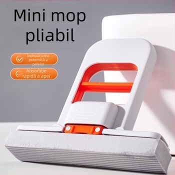 Mop mini pentru bucătărie cu burete, mâner manevrabil, absorbant pentru curățare