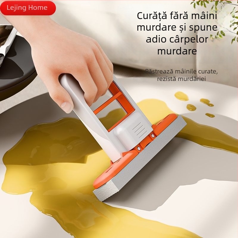 Mop mini pentru bucătărie cu burete, mâner manevrabil, absorbant pentru curățare