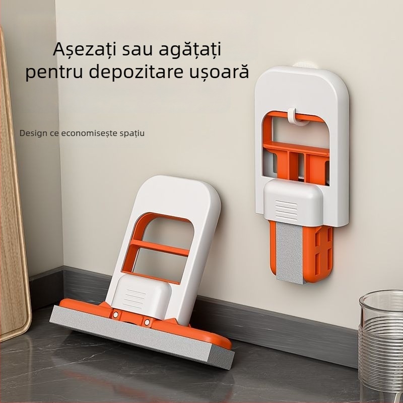 Mop mini pentru bucătărie cu burete, mâner manevrabil, absorbant pentru curățare