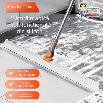 Mătură magică personalizată cu racletă din silicon pentru podea, curățenie la domiciliu
