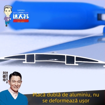 Mop plat din aluminiu, fără atingere, pentru uz casnic, cu cap rotativ
