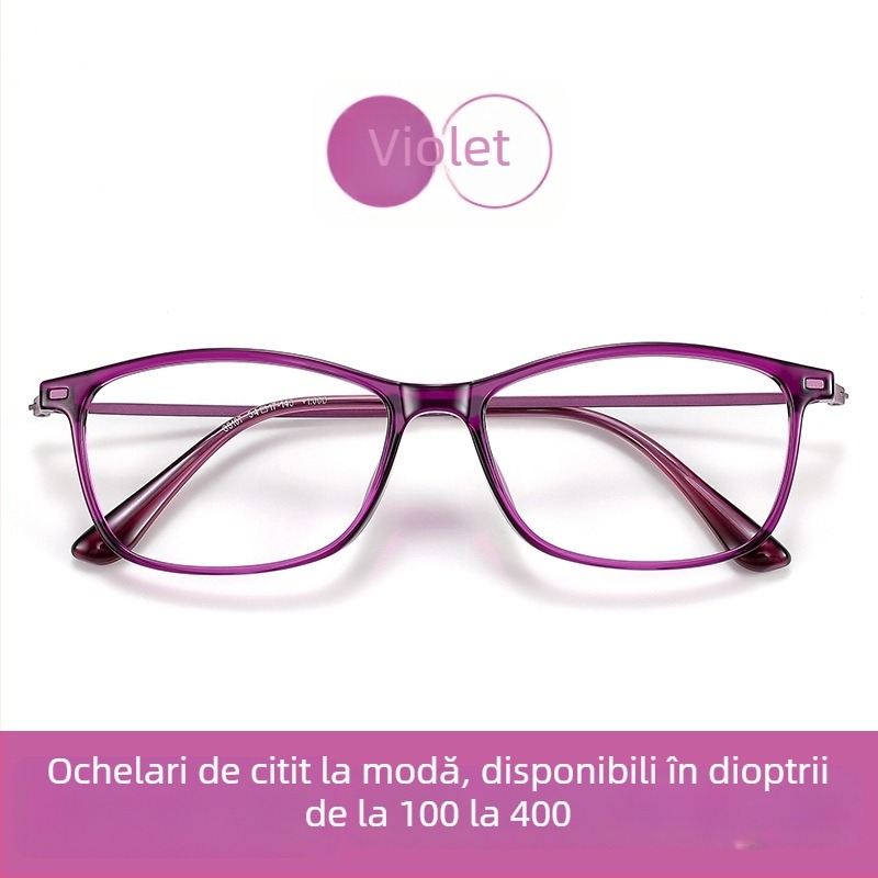 Ochelari de citit GS107, ultra-ușori, anti-lumină albastră, claritate înaltă, pentru femei de vârstă mijlocie și vârstnice