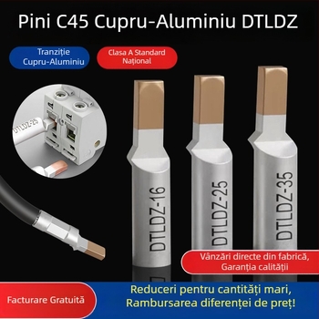 Pinuri de tranziție din cupru-aluminiu pentru blocuri terminale, 10/16/25/35/50 mm²