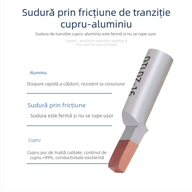 Pinuri de tranziție din cupru-aluminiu pentru blocuri terminale, 10/16/25/35/50 mm²