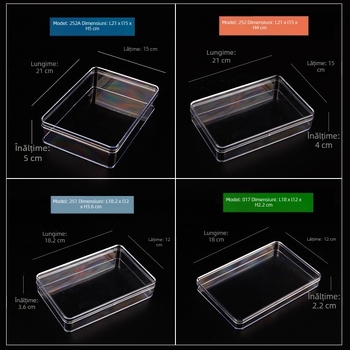 Cutie transparentă din PS turnată prin injecție, capac acrilic, cutie din plastic pentru alimente, ambalaj plastic general