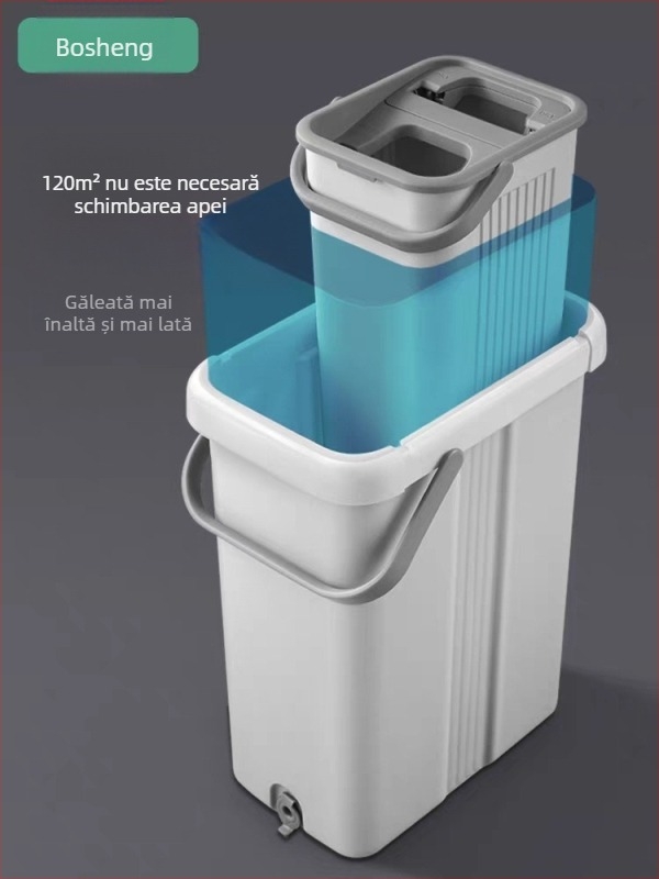 Mop plat mare 45×12 cm, fără atingere manuală, model nou 2024