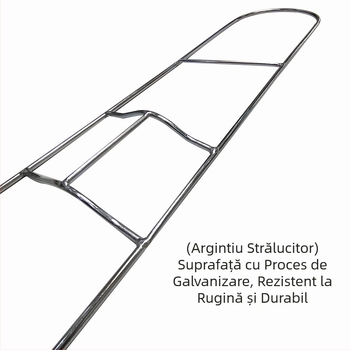 Cadru din oțel inoxidabil 304 pentru mop plat, cu tavă pentru cap înlocuitor, compatibil cu lungimi 40/60/90/100 cm