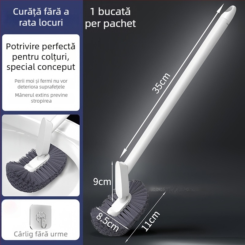 Perie de toaletă cu mâner lung pentru curățare temeinică în casă