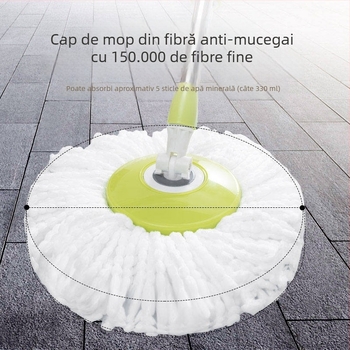 Cap de mop universal rotativ, cap de mop absorbant îngroșat, cap rotund din bumbac pentru podea
