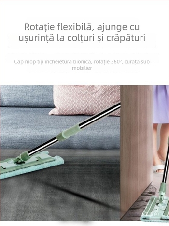 Pânză de schimb pentru mop plat cu clipsuri, pentru podele din lemn masiv și plăci ceramice, mop leneș