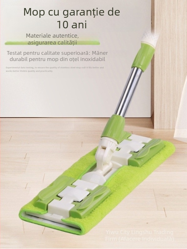 Pânză de schimb pentru mop plat cu clipsuri, pentru podele din lemn masiv și plăci ceramice, mop leneș