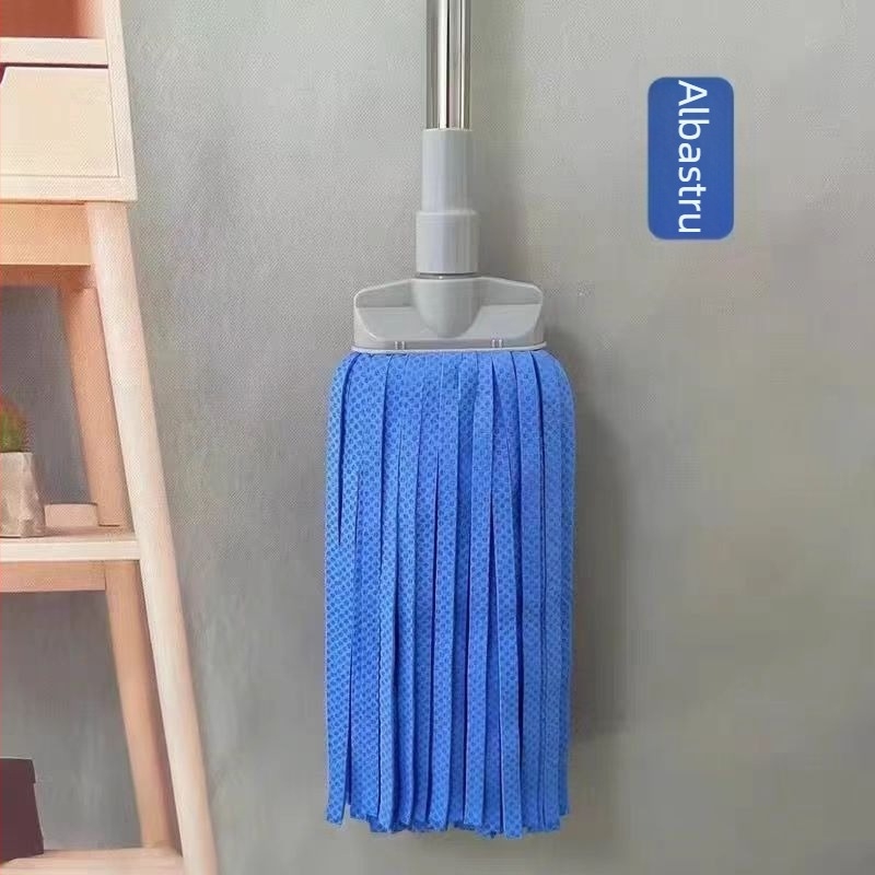 Kanome Mop din piele de cerb, cu cap rotund și cap plat – mop tradițional absorbant pentru uz zilnic în casă